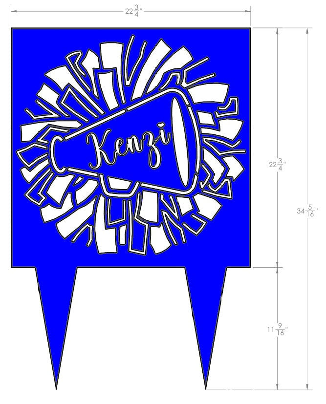Custom Cheer Yard Sign