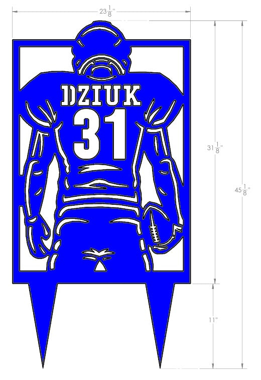 Custom Football Yard Sign