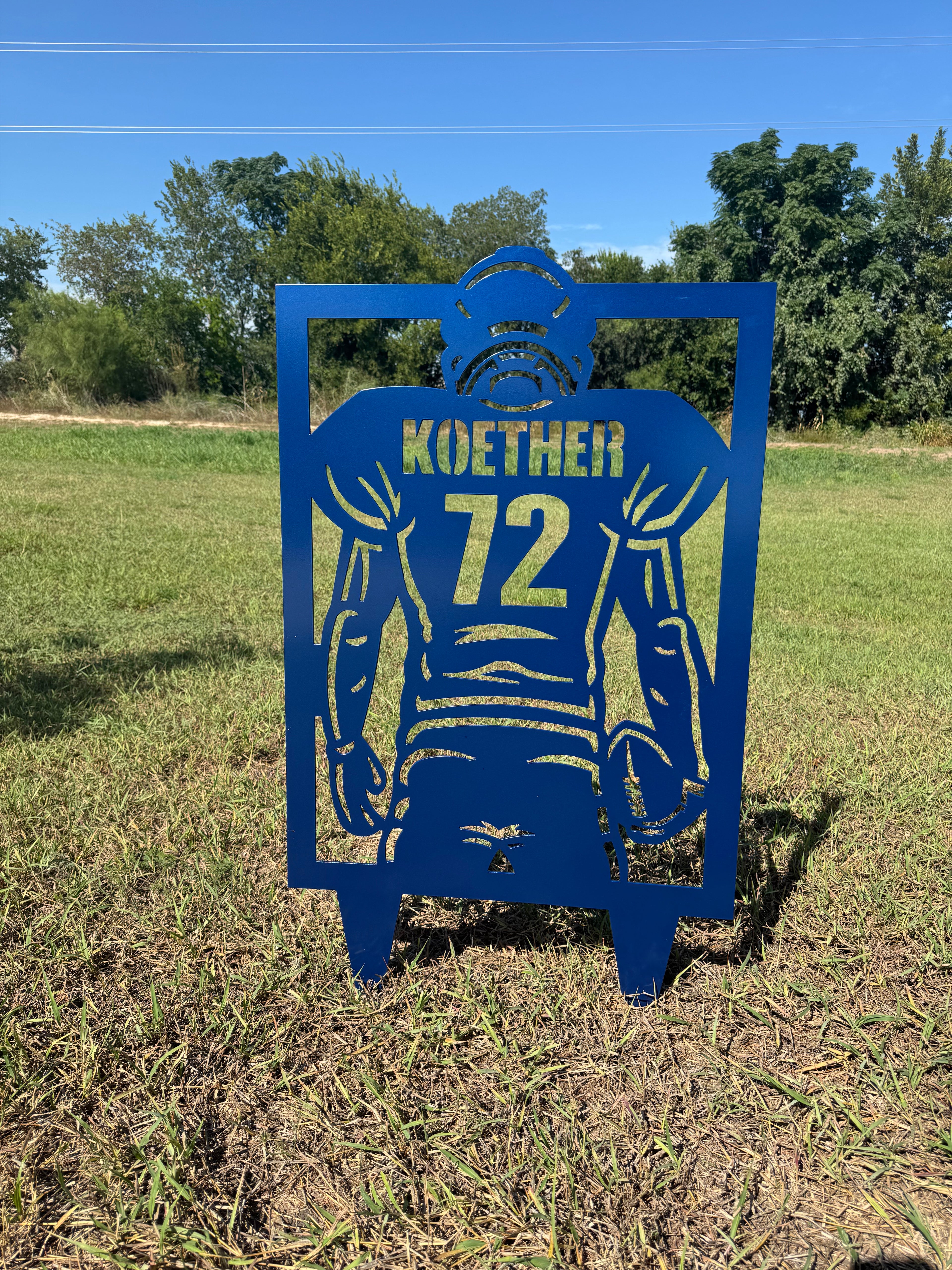 Custom Football Yard Sign