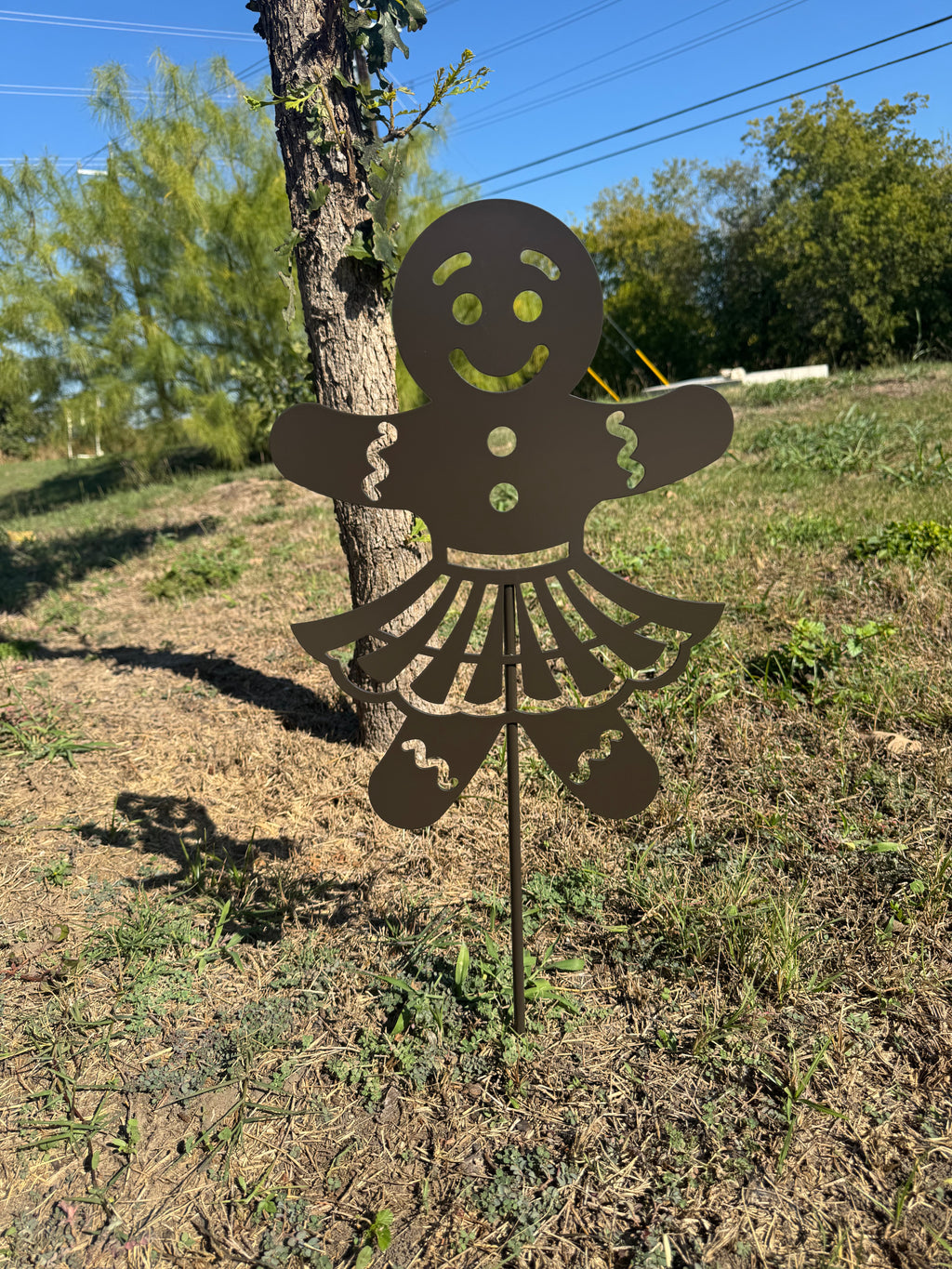 Ginger Bread Woman Christmas Yard Stake