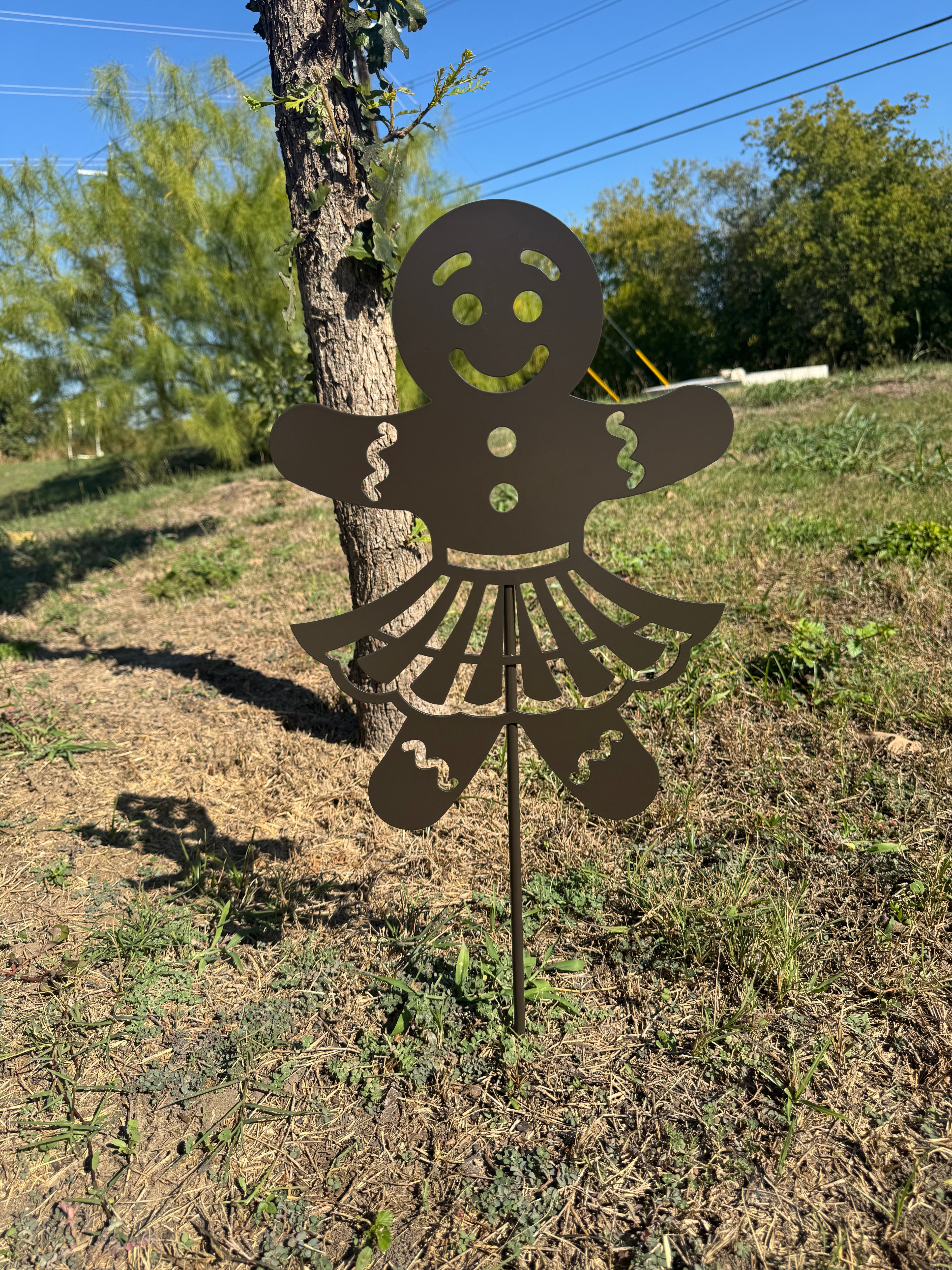 Ginger Bread Woman Christmas Yard Stake