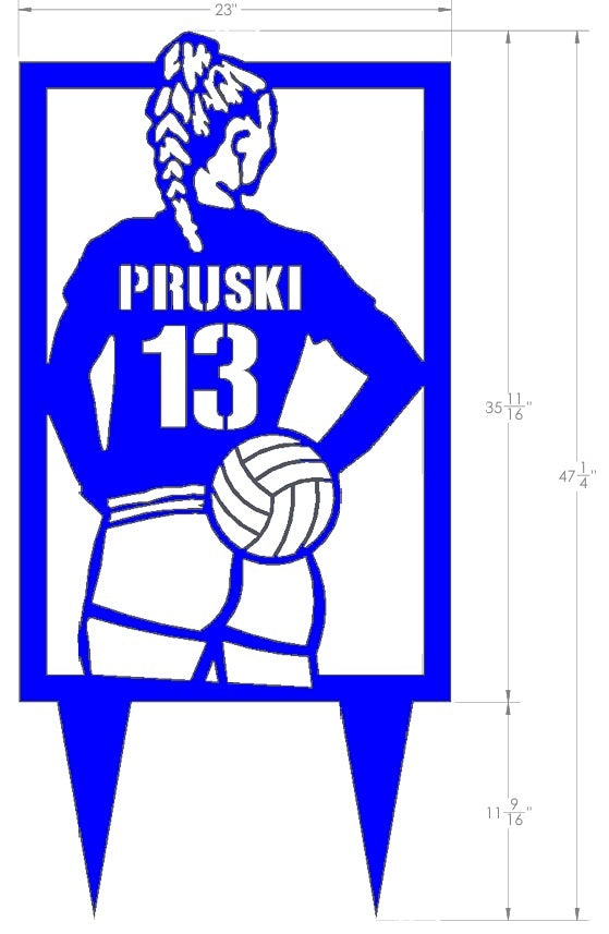 Custom Volleyball Yard Sign