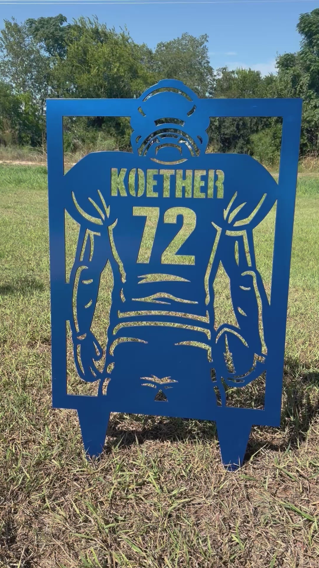 Custom Football Yard Sign