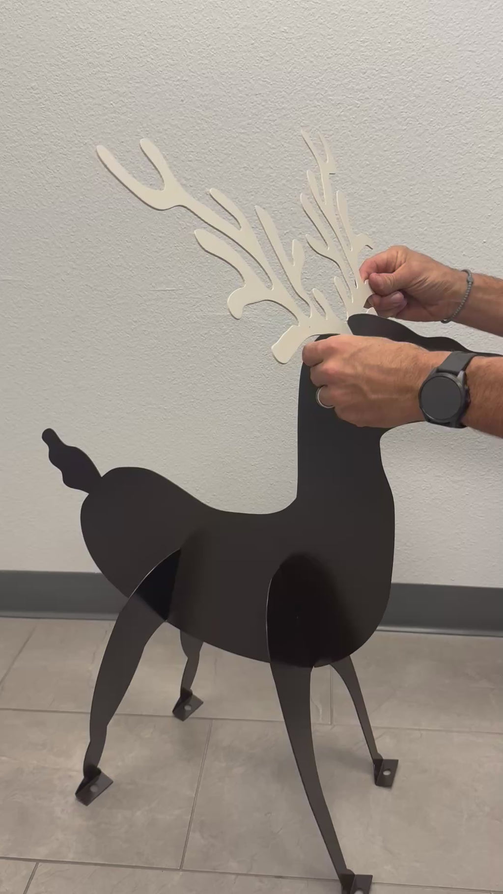 Reindeer Metal Yard Decor